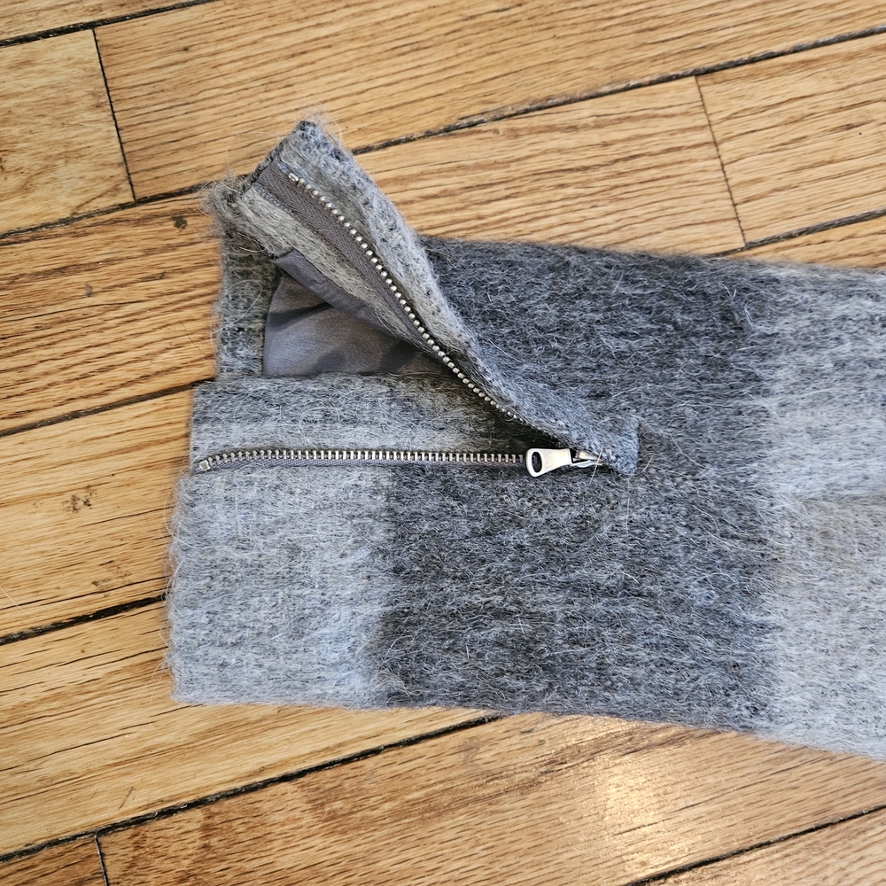 Nwt Talbots Women’s Petites 6P Gray Alpaca Wool Blend Full Zip Plaid Jacket - Picture 6 of 6
